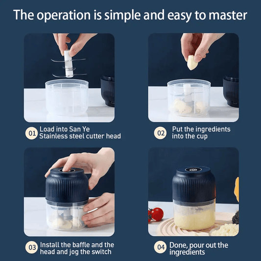 Electric Mini Garlic Chopper Set